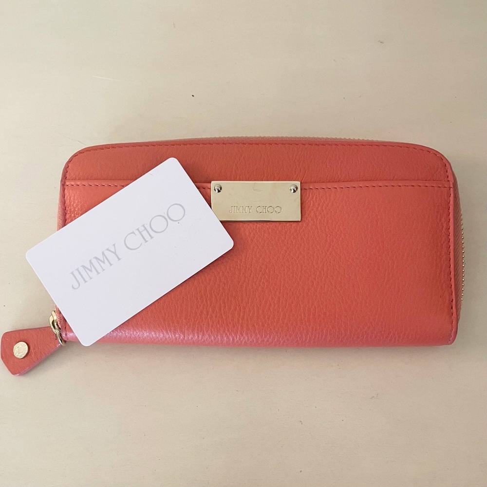 Jimmy Choo | Pippa Long Wallet in Coral